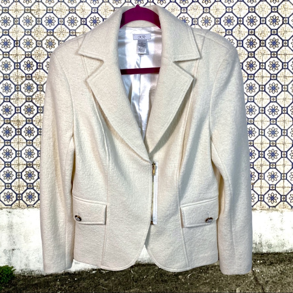 Cach'e 100% Boiled Wool Fully Lined Jacket Coat B… - image 3